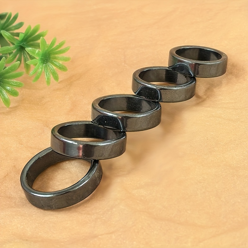 5 Terahertz Natural Stone Rings for Men and Women